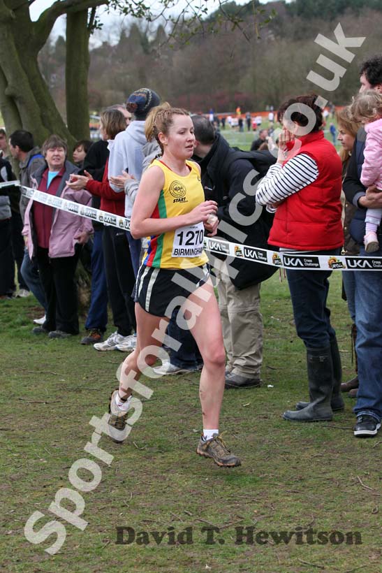 D. Hodgkinson (North East) in the Senior Women McCain Inter Counties Cross Country, Cofton Park, Birmingham.